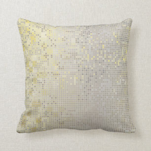 Yellow Gold Grey Silver Cyber Numeric IT- DESIGN Cushion