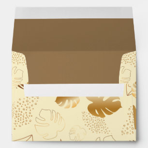 Yellow gold leaves Invitation Envelope