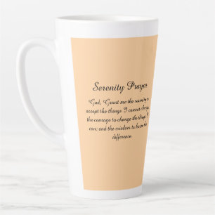 Yellow Gold Orange Angel Serenity Prayer Latte Mug
