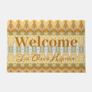 Yellow Gold Patterned Doormat