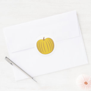 Yellow Gold Pumpkin Fall Envelope Seal