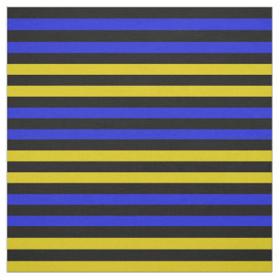 Yellow gold, Royal Blue, midnight black stipe Fabric