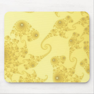 Yellow Gold Seahorse Herd Mousepad