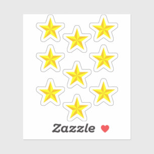 Yellow Gold Stars for School - Reward Stickers