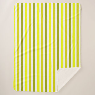 Yellow Gold Stripe Sherpa Blanket