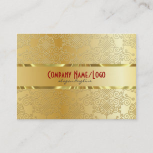 Yellow Gold Tones-Abstract Pattern Business Card