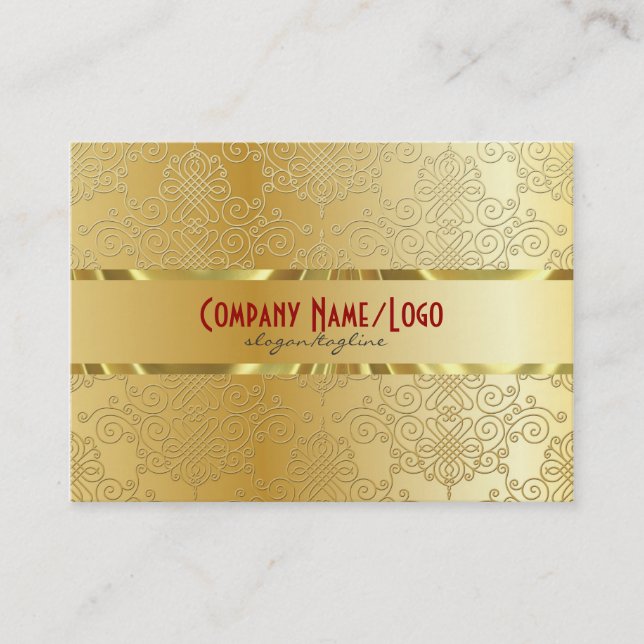 Yellow Gold Tones-Abstract Pattern Business Card (Front)