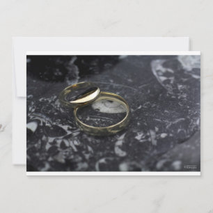Yellow Gold Wedding Band Invitation