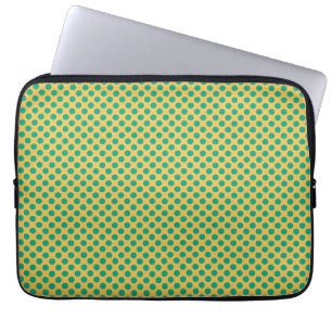 Yellow Gold with Emerald Green Polka Dots STaylor Laptop Sleeve