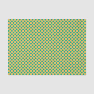Yellow Gold with Emerald Green Polka Dots STaylor Tissue Paper
