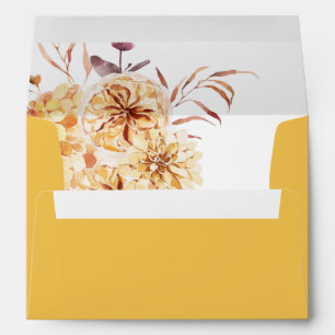 Yellow Golden Floral Envelope 2 - Gold