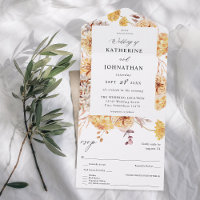 Yellow Golden Floral Wedding