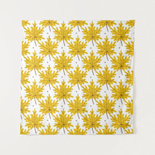 Yellow golden maple leaves seamless pattern. Autum Tapestry