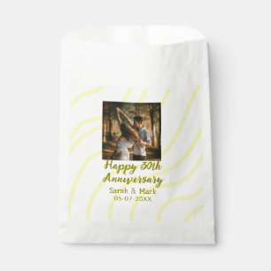 Yellow golden photo 30th wedding anniversary name  favour bags