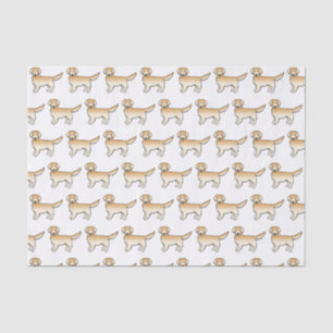 Yellow Golden Retriever Cute Cartoon Dog Pattern Tissue Paper