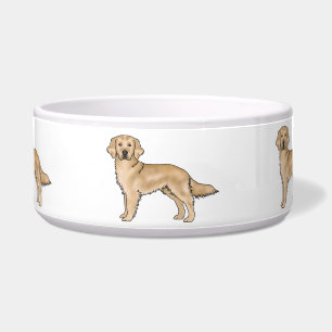 Yellow Golden Retriever Cute Cartoon Dogs