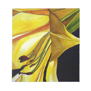 Yellow Golden Splendor lily original art Notepad