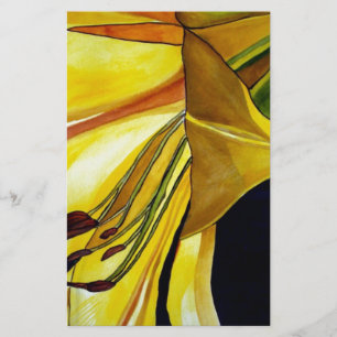 Yellow Golden Splendour lily original art