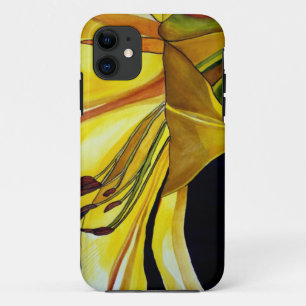 Yellow Golden Splendour lily original art Case-Mate iPhone Case