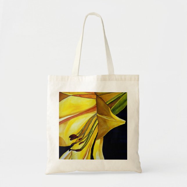 Yellow Golden Splendour lily original art Tote Bag (Front)