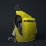 Yellow gradient geometric mesh pattern sling bag<br><div class="desc">Yellow gradient geometric mesh pattern Printed bag. Cool fashion accessory bag for everyone. Yellow Triangle geometric mesh with light to dark ombre gradient design.</div>