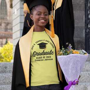 Yellow Graduate Personalised Graduation T-Shirt