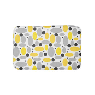 yellow gray bean retro pattern for home decor bath mat