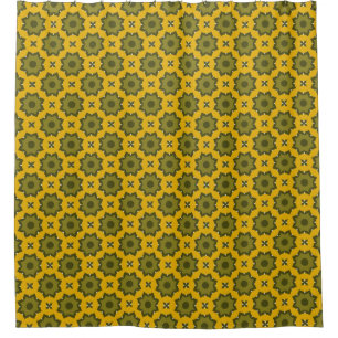 Yellow green 190 shower curtain