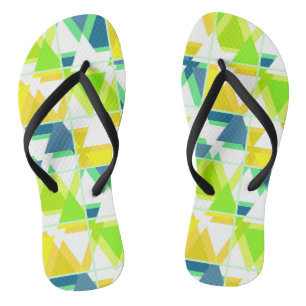 Yellow green abstract jandals