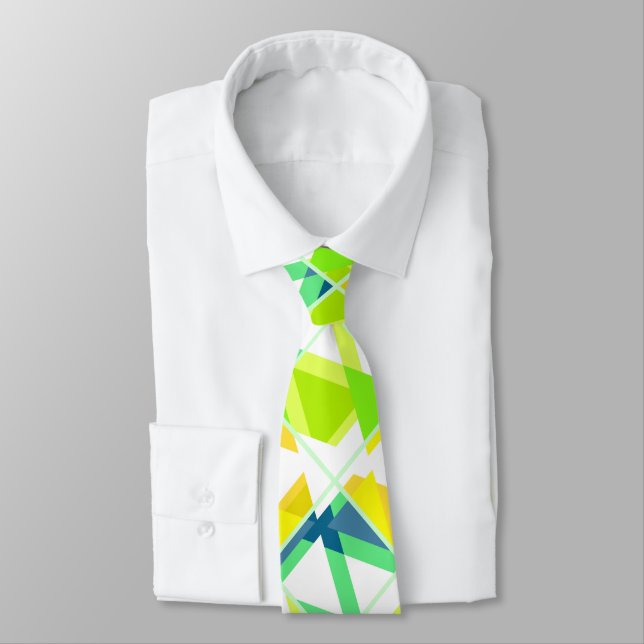 Yellow green abstract tie (Tied)