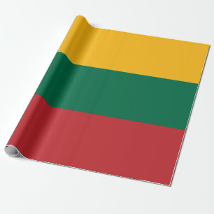 Yellow Green and Red Flag of Lithuania Wrapping Paper