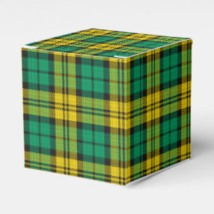 Yellow Green Blackwatch Campbell Tartan Plaid Favour Box