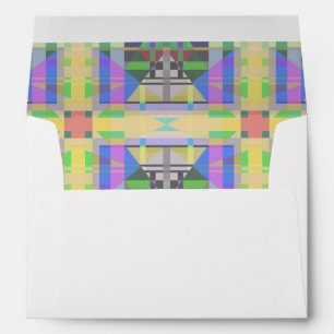 Yellow Green Blue Purple Geometric Envelope