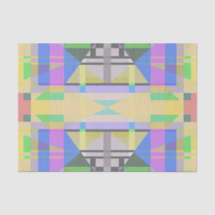 Yellow Green Blue Purple Geometric Tissue Paper