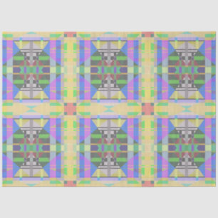 Yellow Green Blue Purple Geometric Tissue Paper