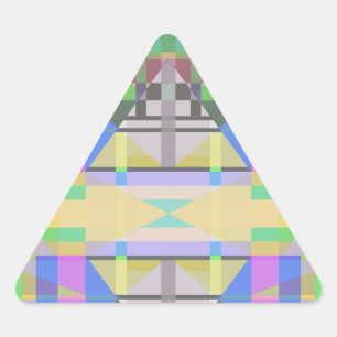 Yellow Green Blue Purple Geometric Triangle Sticker