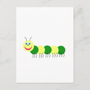 Yellow Green Caterpillar Postcard