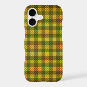 Yellow green chequered carbon fibre patterned