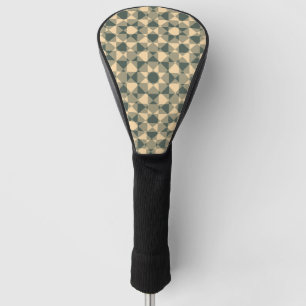 Yellow Green Chequered Diamond Plaid Seamless Patt Golf Head Cover