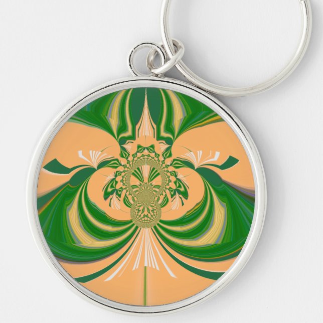 Yellow Green Design. Key Ring (Front)