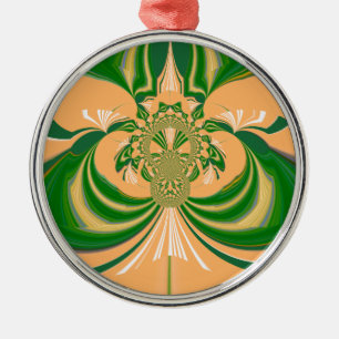Yellow Green Design. Metal Tree Decoration