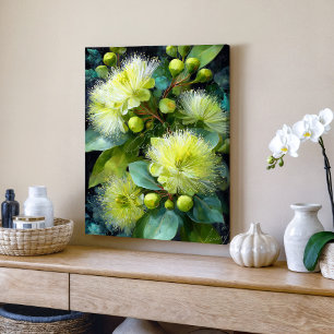 Yellow Green Flowering Gumnut Decoupage Tissue Paper