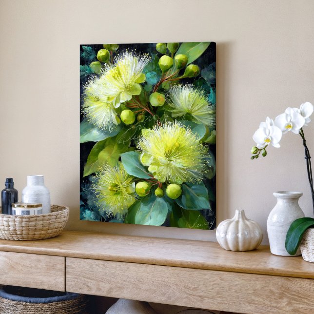 Yellow Green Flowering Gumnut Decoupage Tissue Paper (Creator Uploaded)