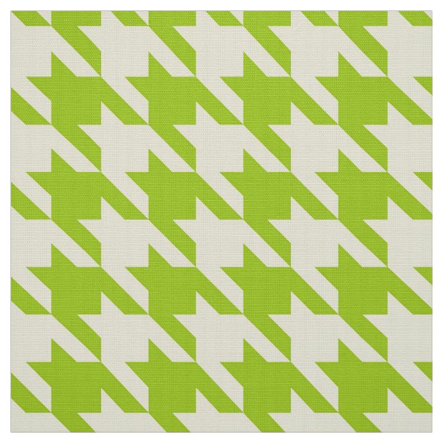 Yellow & Green Houndstooth Seamless Pattern Fabric (Swatch)
