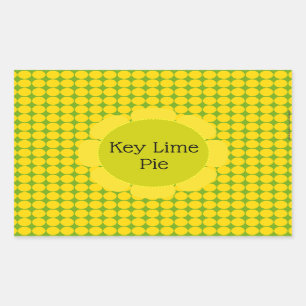 Yellow green key lime Pie lemon cake label