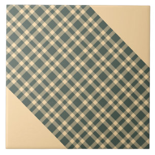 Yellow Green Plaid Pattern Tile