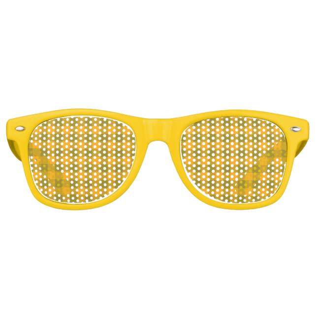 Yellow Green Plaid Seamless Pattern Retro Sunglasses (Front)
