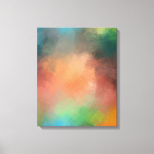 Yellow Green Red Blue Modern Colourful Abstract Ar Canvas Print