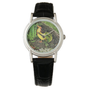 Yellow & Green Rooster Watch