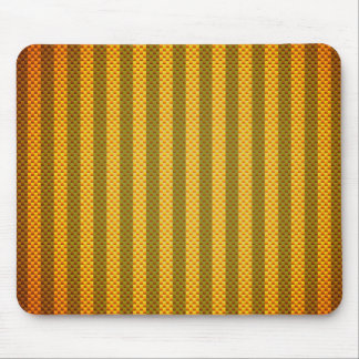 Yellow green rust striped carbon fibre patterned mouse pad